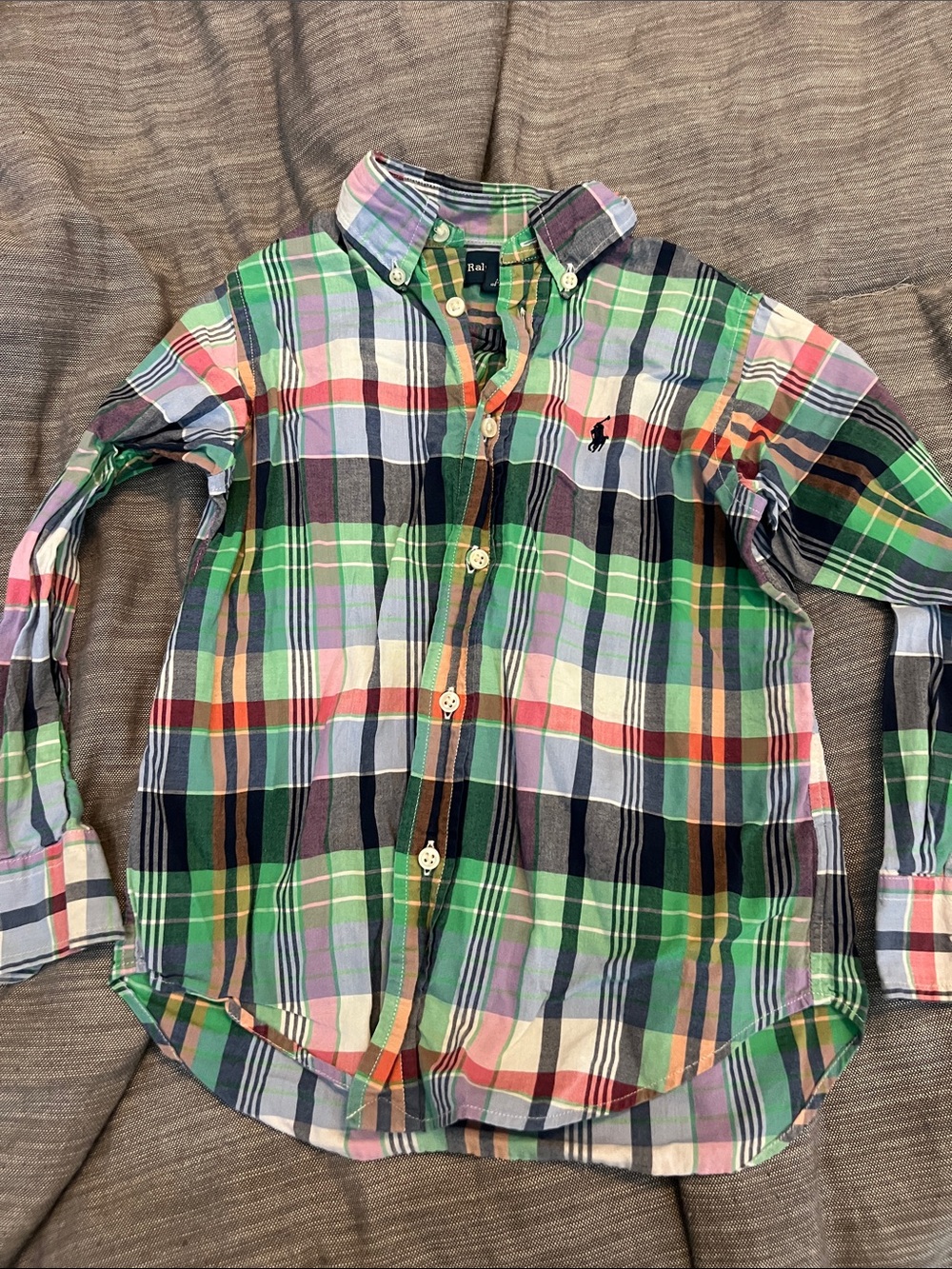 Ralph Lauren Green Plaid Button-Down Shirt
